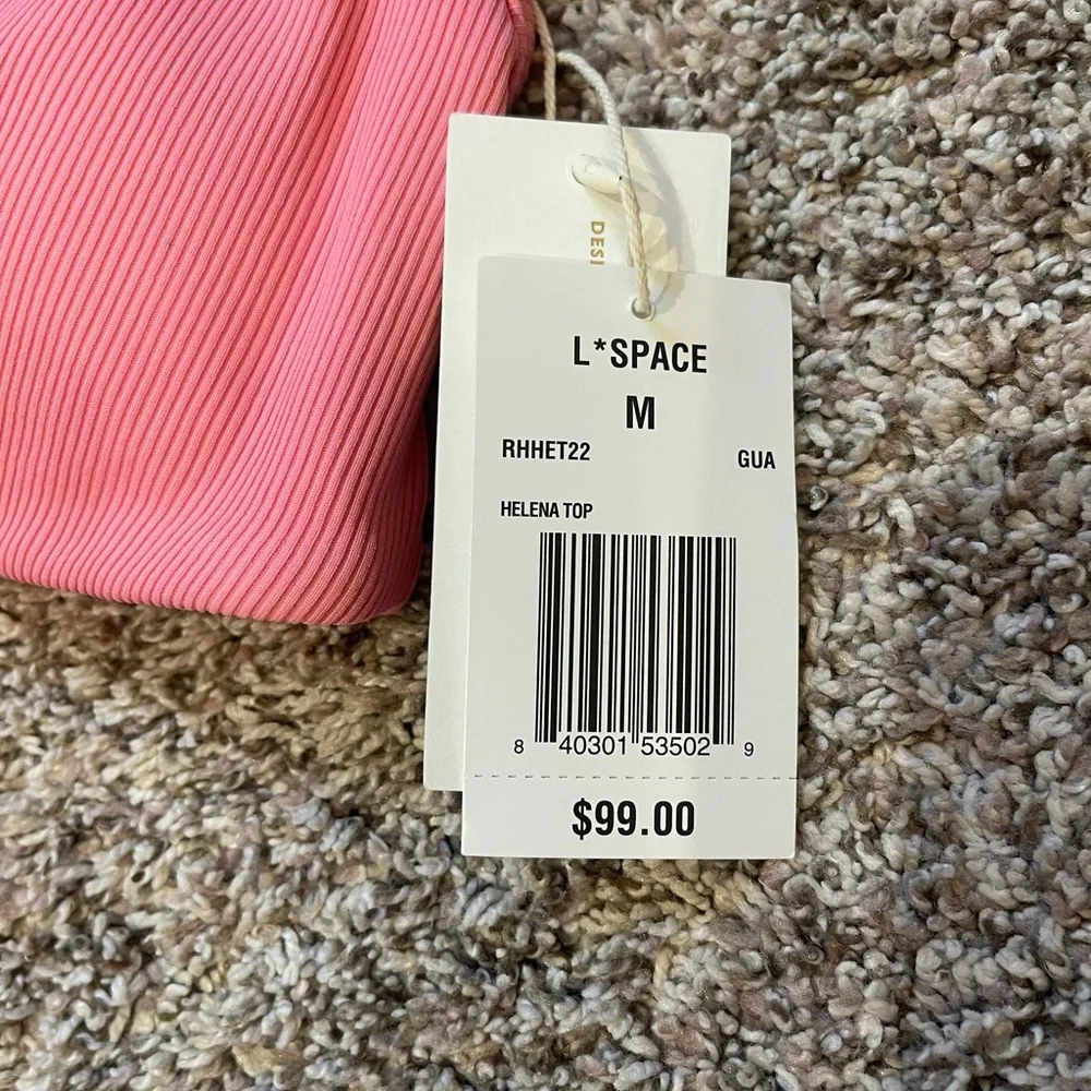 L*Space Helena Ribbed Bikini Top Size Medium
